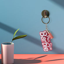 Text Keychain with Glitter Finish and Tassel Charm (1 Pc)