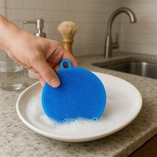Silicone Dish Scrubber Sponge Mildew Free, Non Stick, Heat Resistant