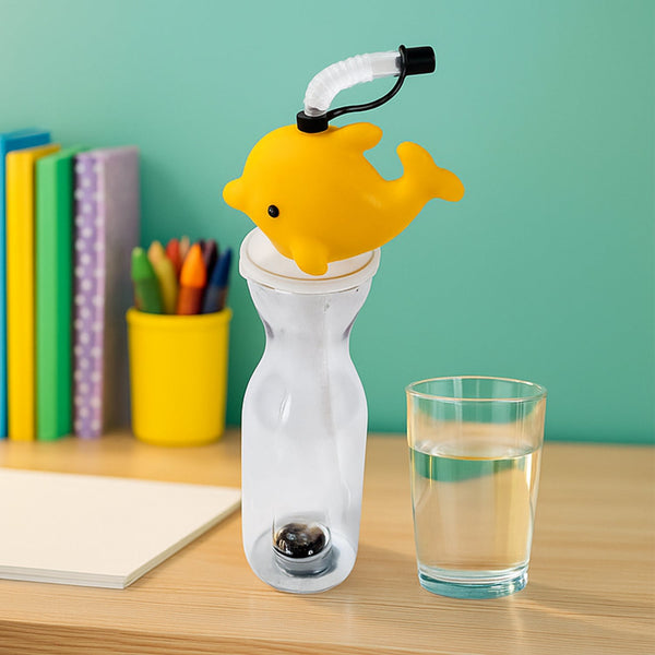 Party Props Birthday Return Gifts For Kids |Animal Shape Straw Sipper Bottle For Kids|Kids Return Gifts For Birthday|Straw Bottle For Kids Multicolor